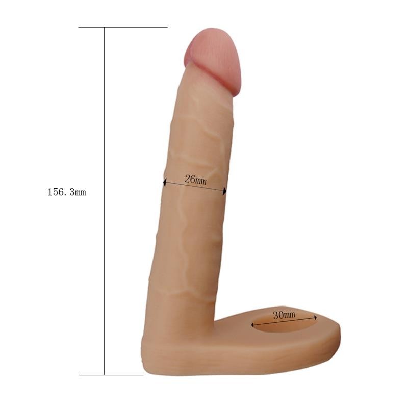 Fallo Anale Indossabile 15 cm Ultra Soft Double 6.25