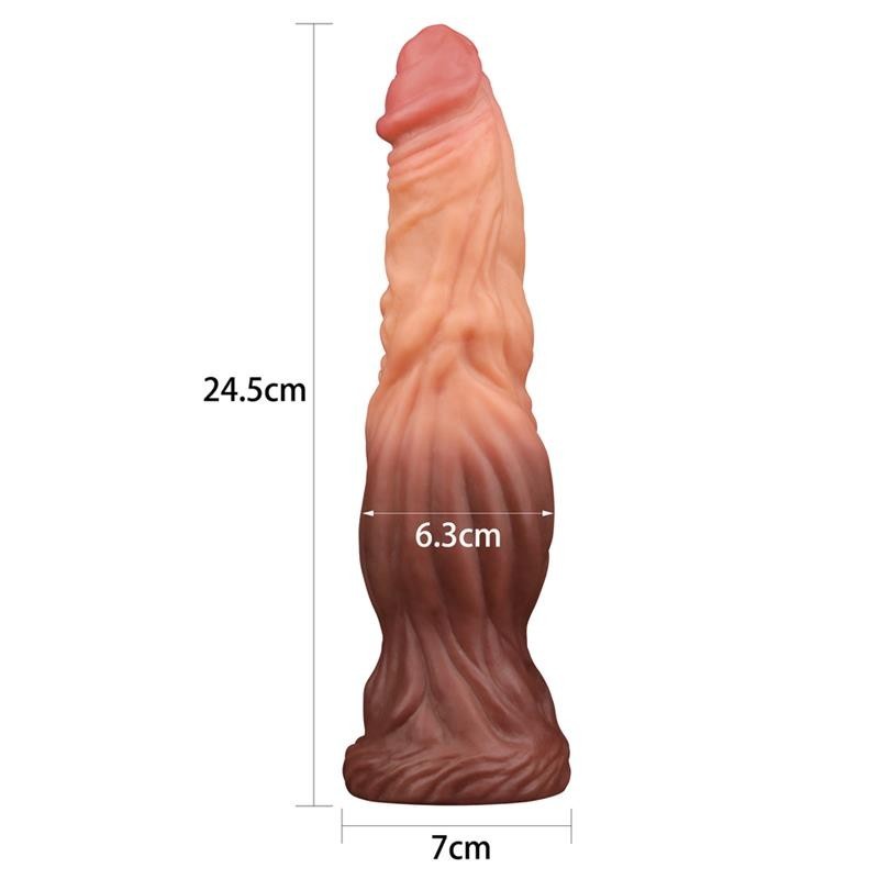 Dildo Bizarre 24 cm Silicone Platinum 9,5