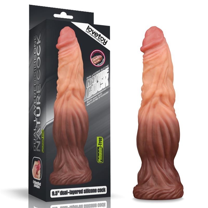 Dildo Bizarre 24 cm Silicone Platinum 9,5