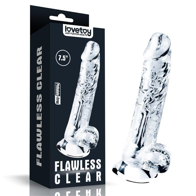 Dildo Trasparente 19 cm Jelly Clear 7.5