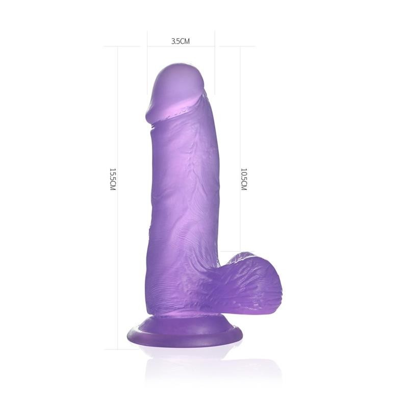 Dildo in Jelly 15 cm Studs 6 Viola