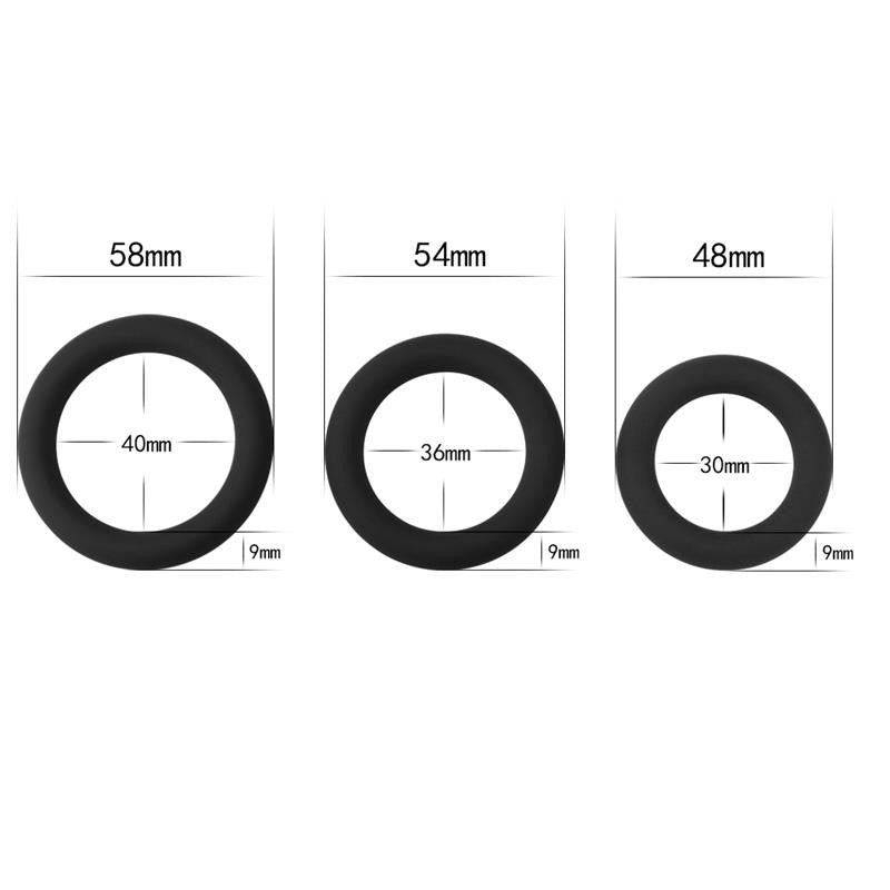 Confezione 3 Cock Ring Silicone
