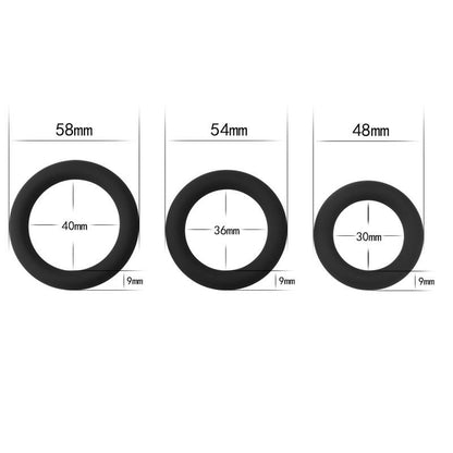 Confezione 3 Cock Ring Silicone