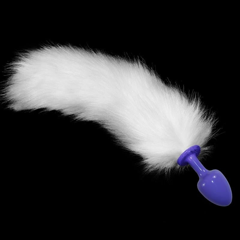 Coda Anale Volpe Bianca Plug Viola