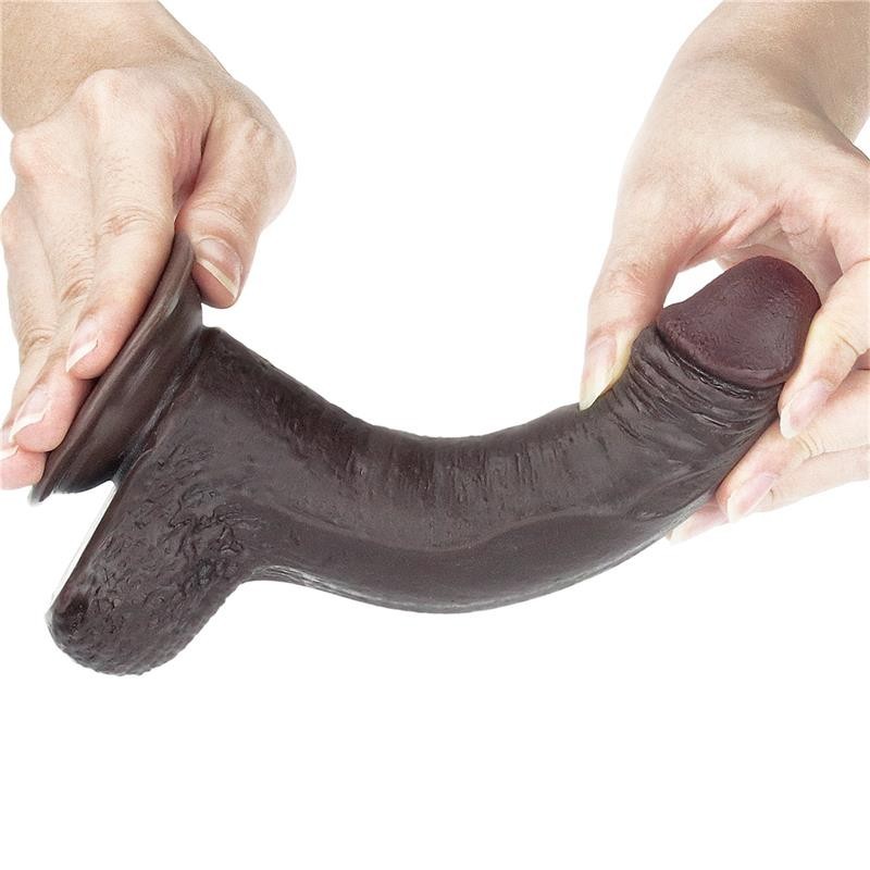 Dildo Pelle Scorrevole 17 cm Nero Sliding 7