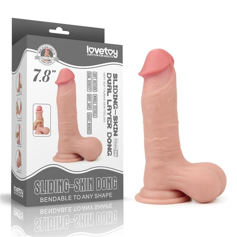 Dildo Pelle Scorrevole 19 cm Sliding 7.8