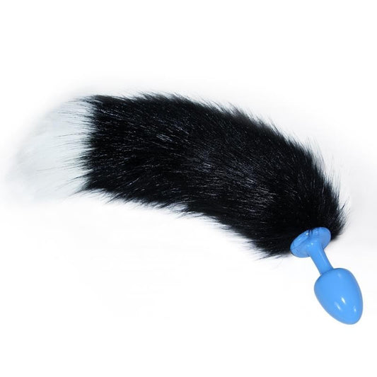 Coda Anale Volpe Nera Plug Blu