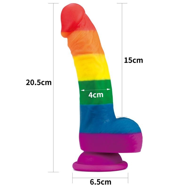 Dildo Pride Edition 20 cm Silicone Liquido