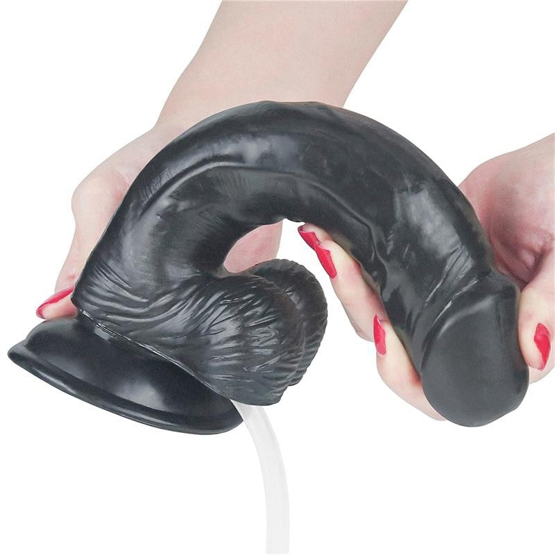 Dildo Eiaculante 23 cm Nero Squirting 9