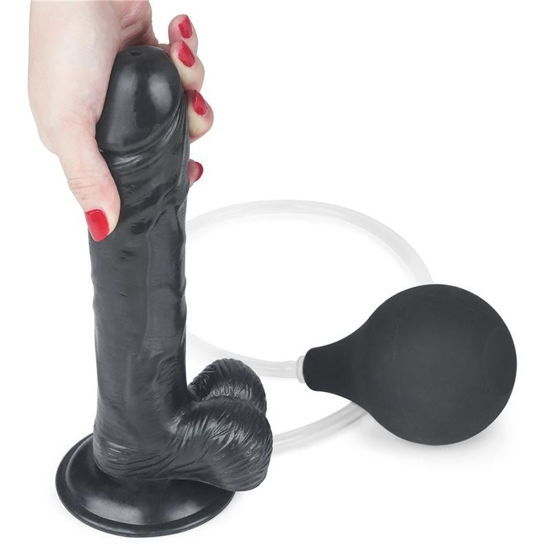 Dildo Eiaculante 23 cm Nero Squirting 9