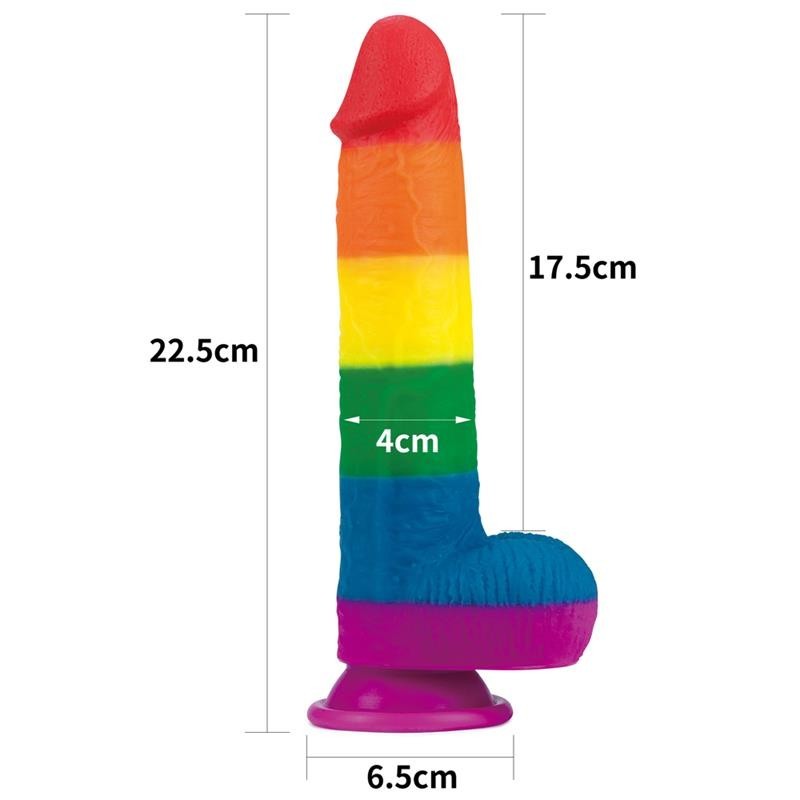 Dildo Pride Edition 22 cm Silicone Liquido 9