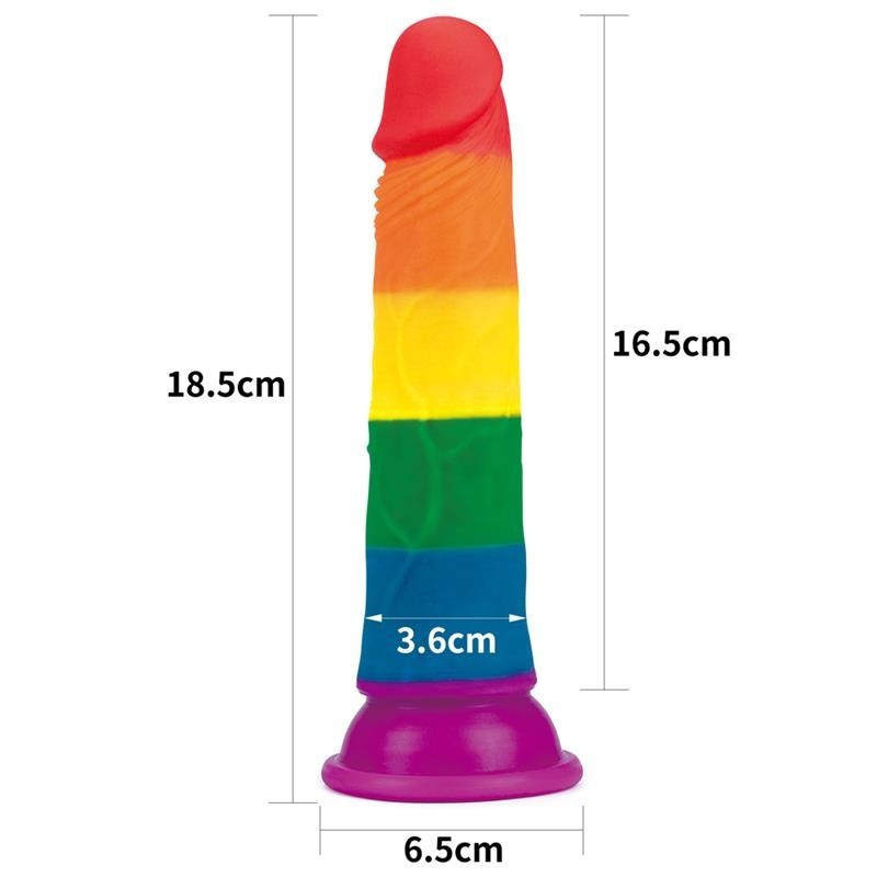 Dildo Pride Edition 19 cm Silicone Liquido 7