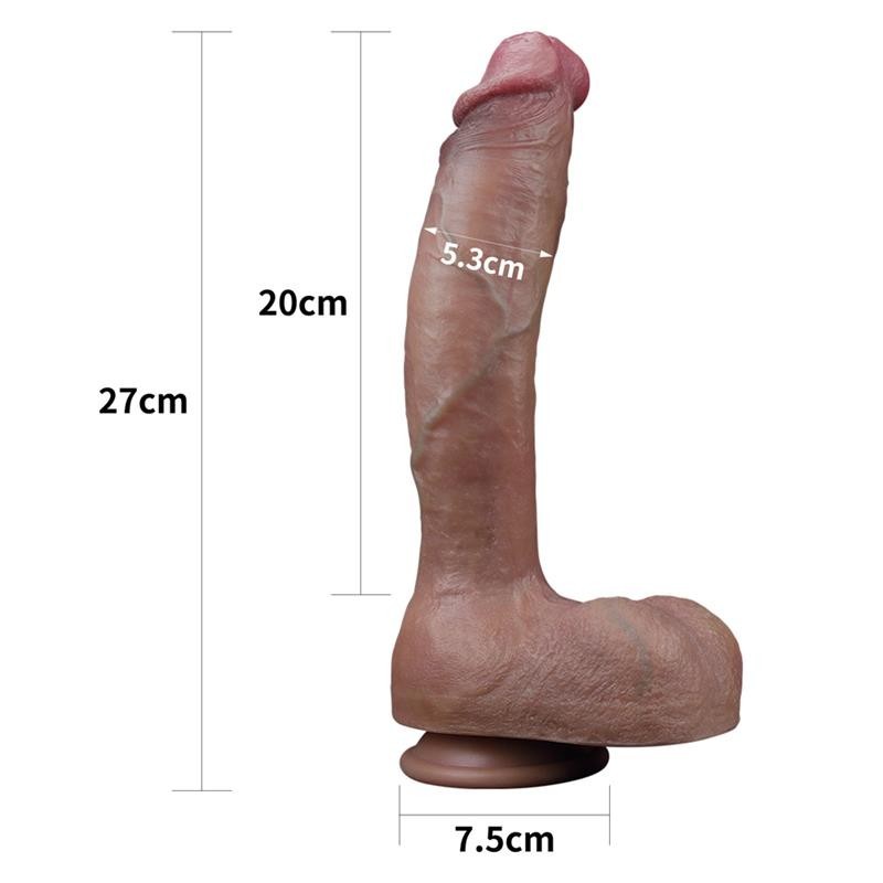 Dildo Maxi Nero 27 cm Silicone Platinum