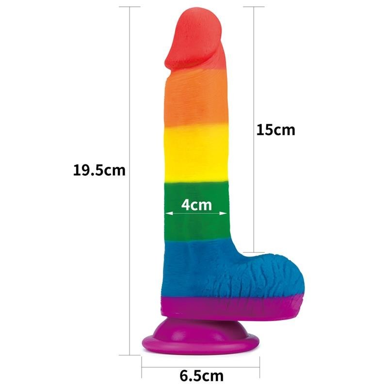 Dildo Pride Edition 19 cm Silicone Liquido 7.5