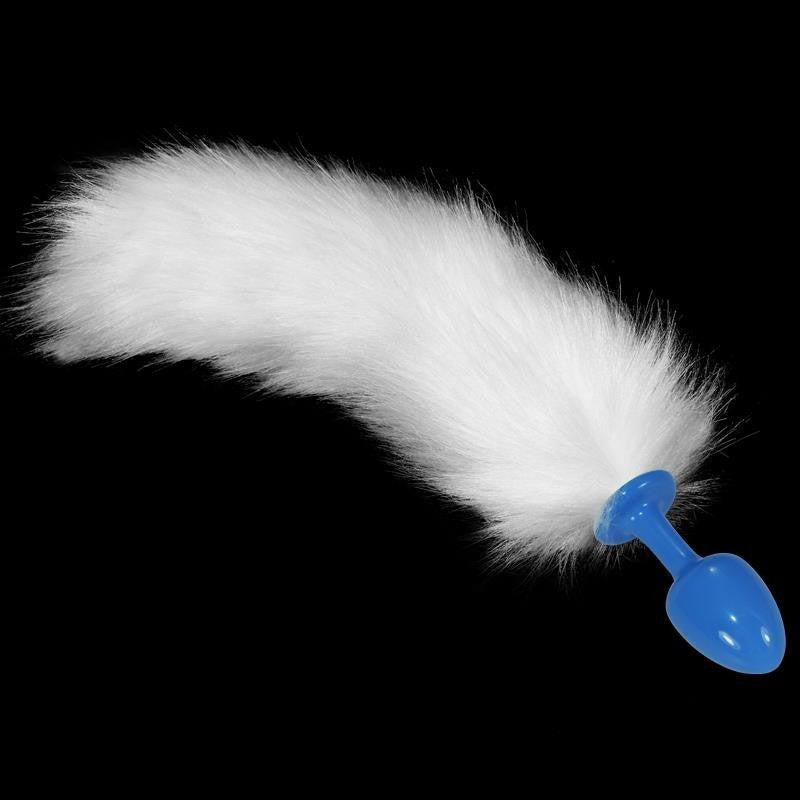 Coda Anale Volpe Acciaio Blu
