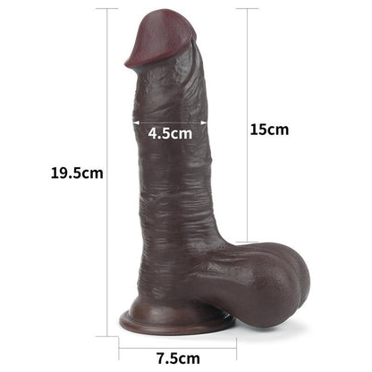 Dildo Nero Pelle Scorrevole 19 cm Sliding 7.8