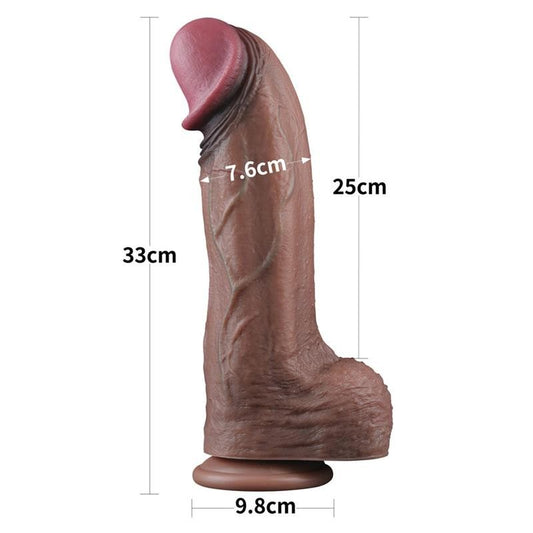 Dildo Nero XXL 33 cm Silicone