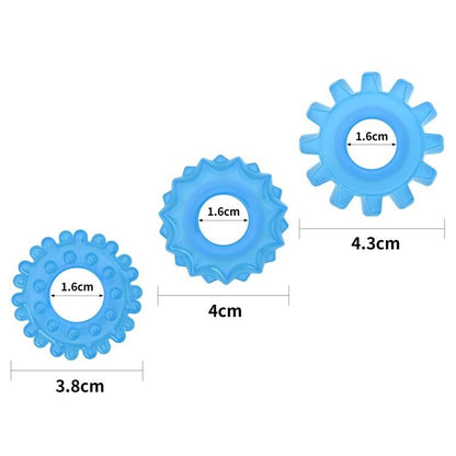 3 Cock Ring Lumino Blue
