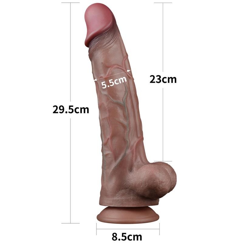 Dildo Maxi 29 cm Silicone Platinum Brown