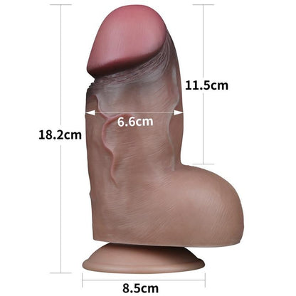 Dildo Maxi Largo 18 cm Silicone Platinum