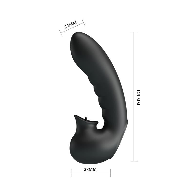 Vibratore da Dito con Lingua Vibrante