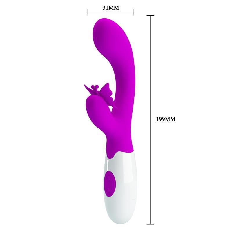 Vibratore Rabbit 19 cm Butterfly Kiss
