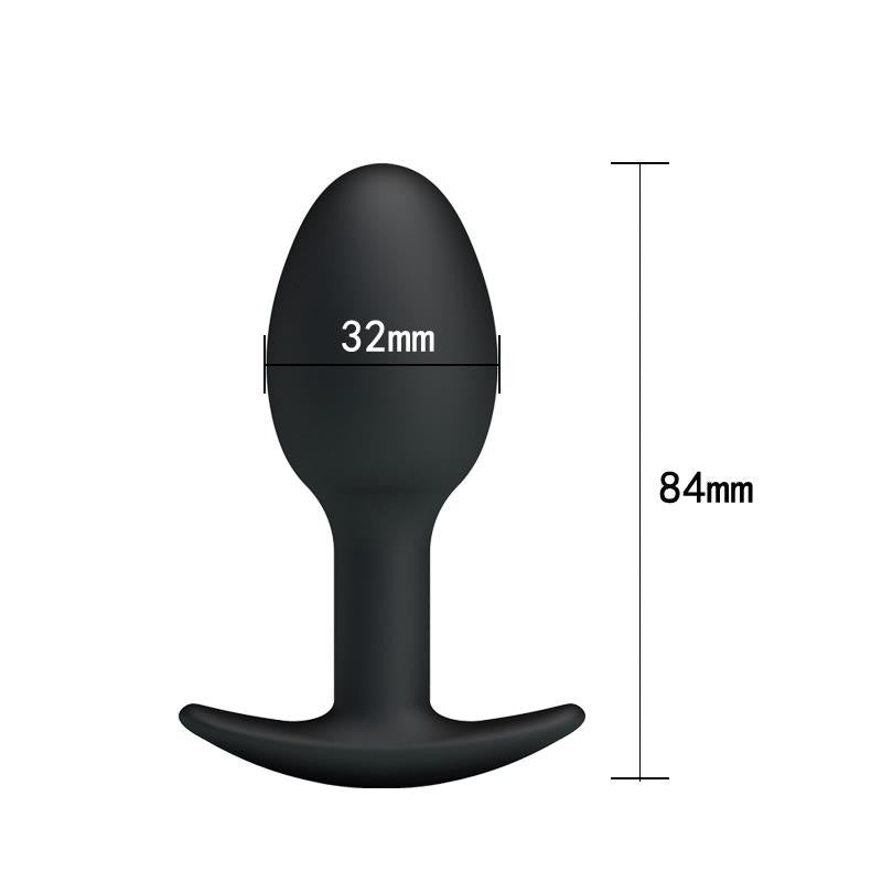 Plug Anale con Sfera Interna 8 cm