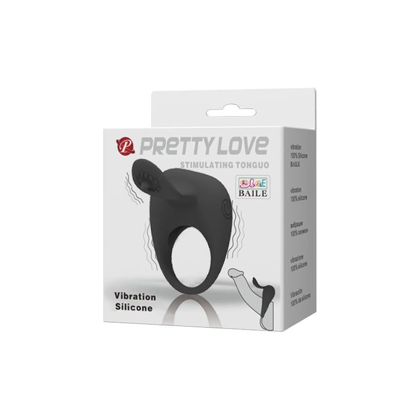 Anello Vibrante Silicone Tonguo Nero