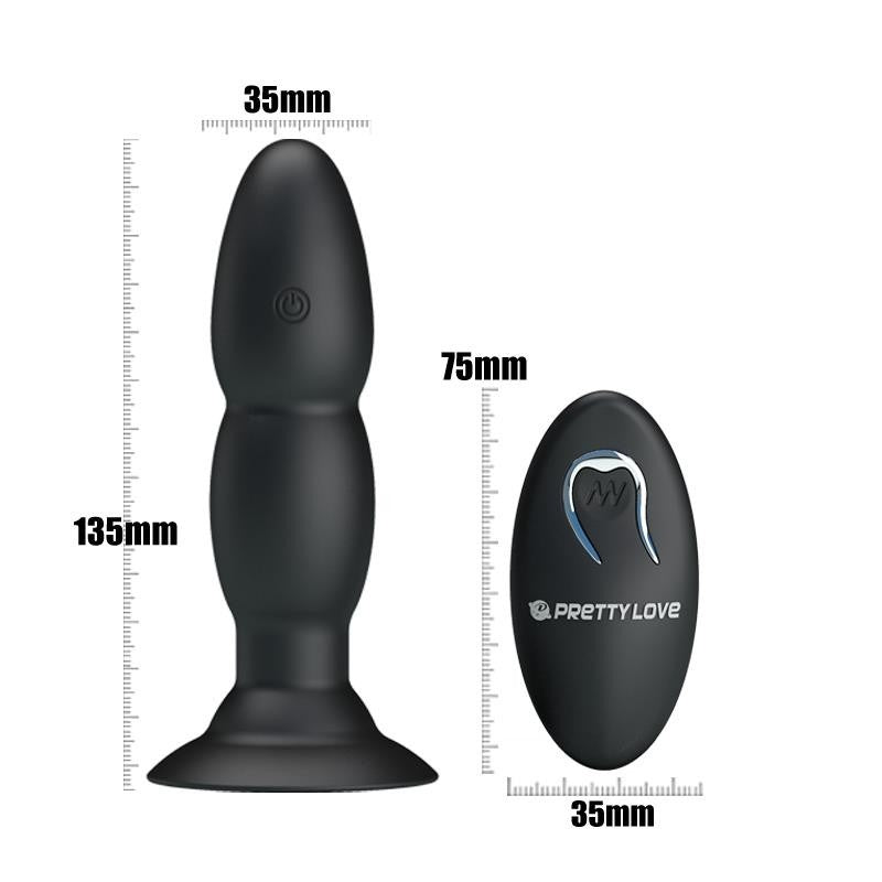 Plug Anale Vibrante e Rotante Wireless 13 cm Usb