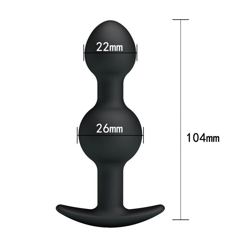 Plug Anale con Sfere Interne 10 cm