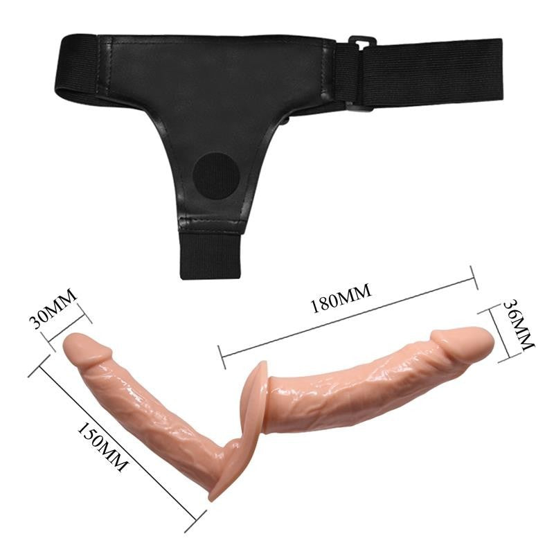 Strap-on Doppio Realistico 18 cm Ultra