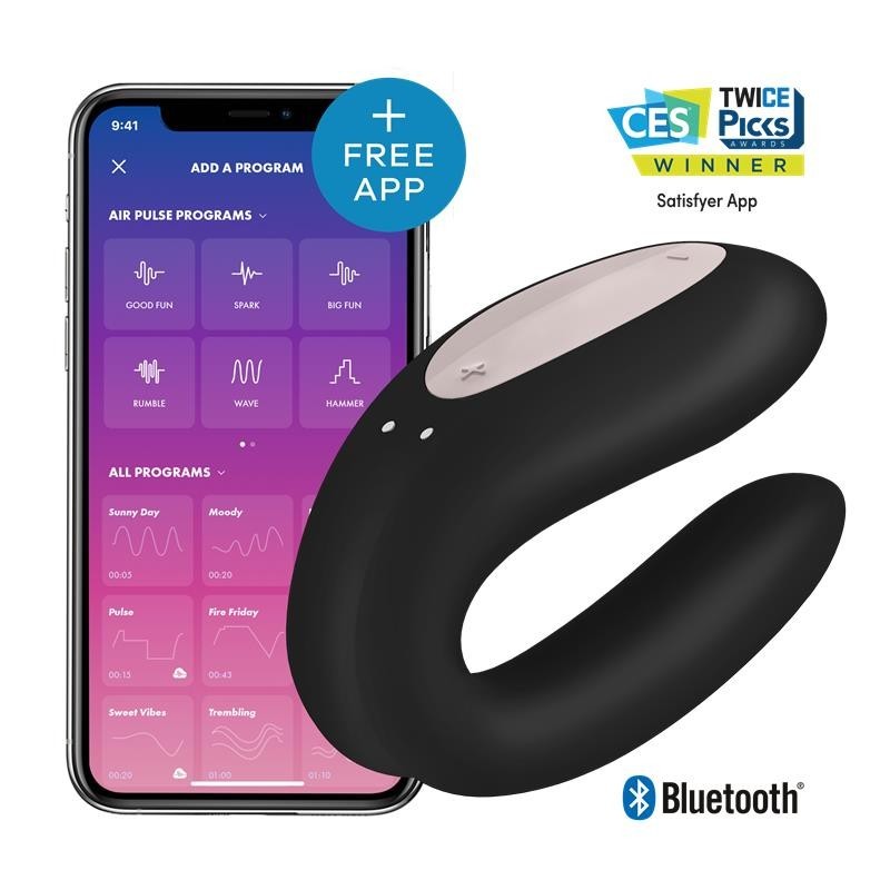 Vibratore Per Coppia Satisfyer Double Joy Nero