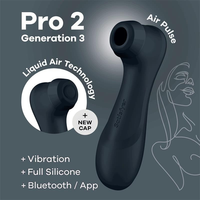 Succhia Clitoride con App Satisfyer Pro 2 Gen 3 Nero