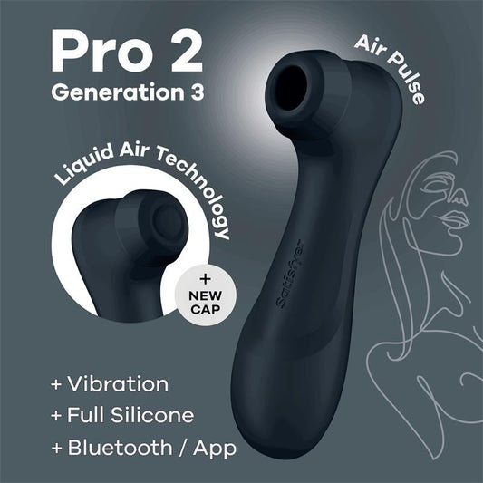 Succhia Clitoride con App Satisfyer Pro 2 Gen 3 Nero