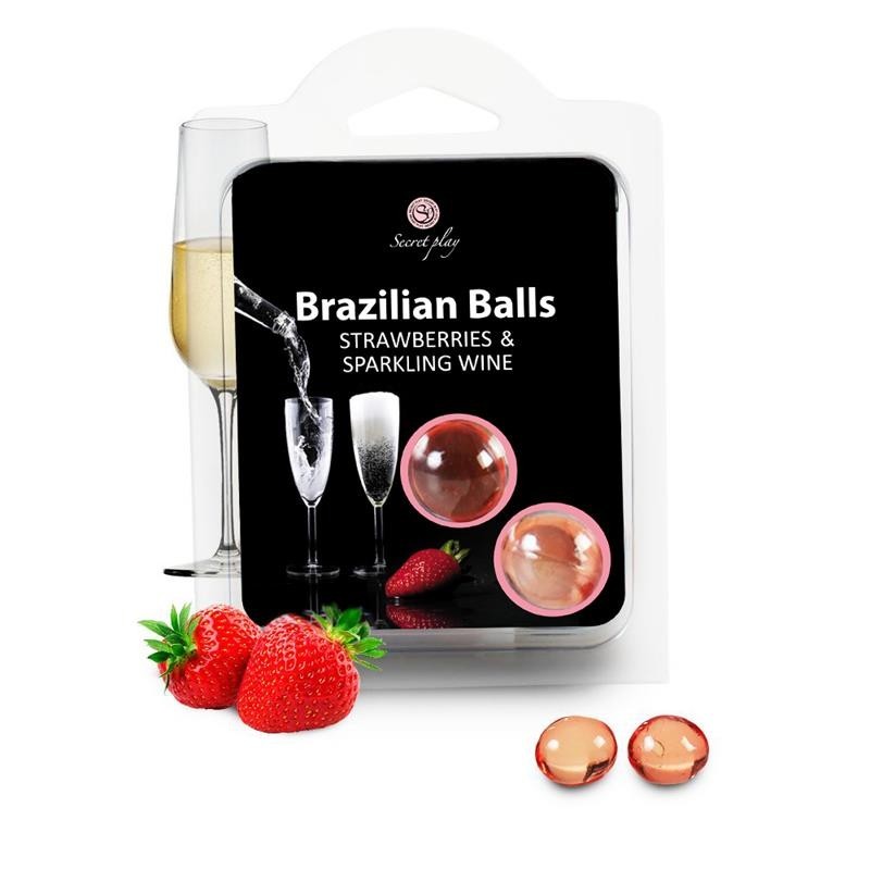 Palline Brasiliane Fragola e Champagne 2 pz
