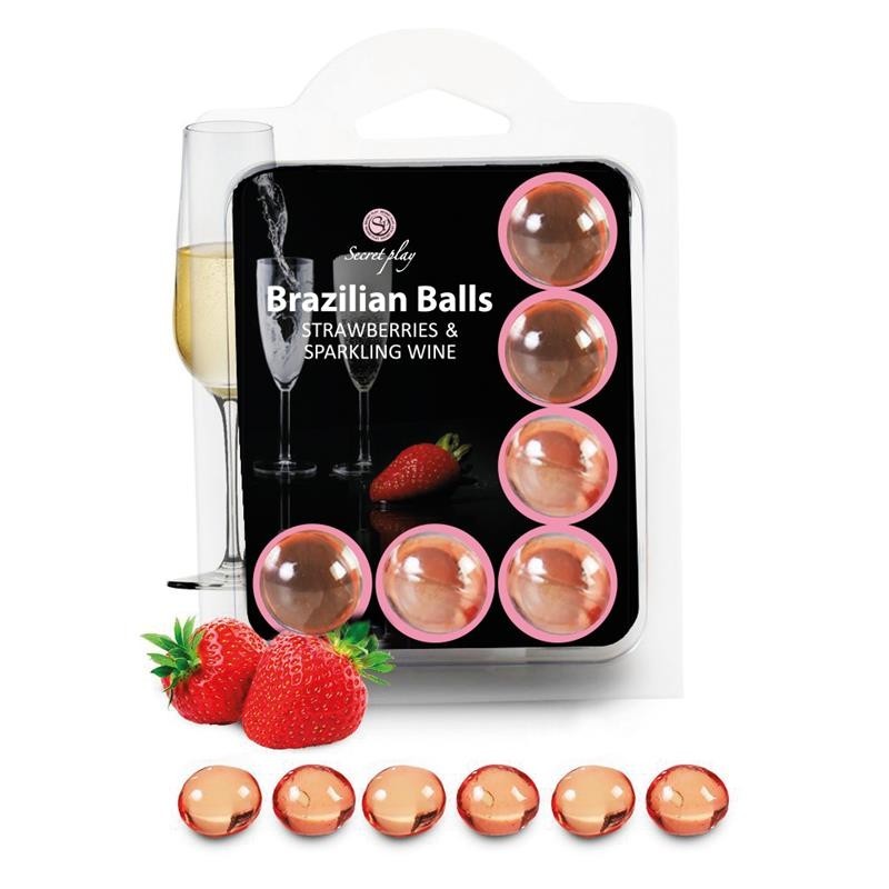 Palline Brasiliane Fragola e Champagne 6 pz