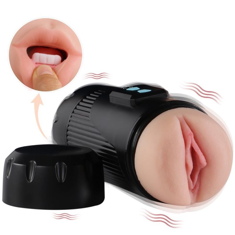 Vagina Vibrante e Bocca 21 cm Kay