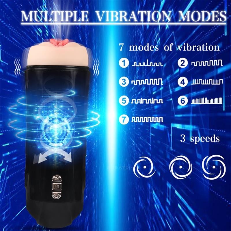 Masturbatore Automatico Vibrante e Risucchio