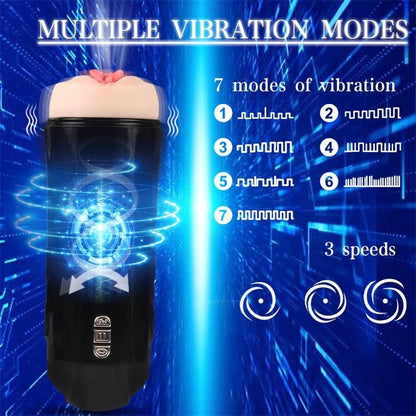 Masturbatore Automatico Vibrante e Risucchio