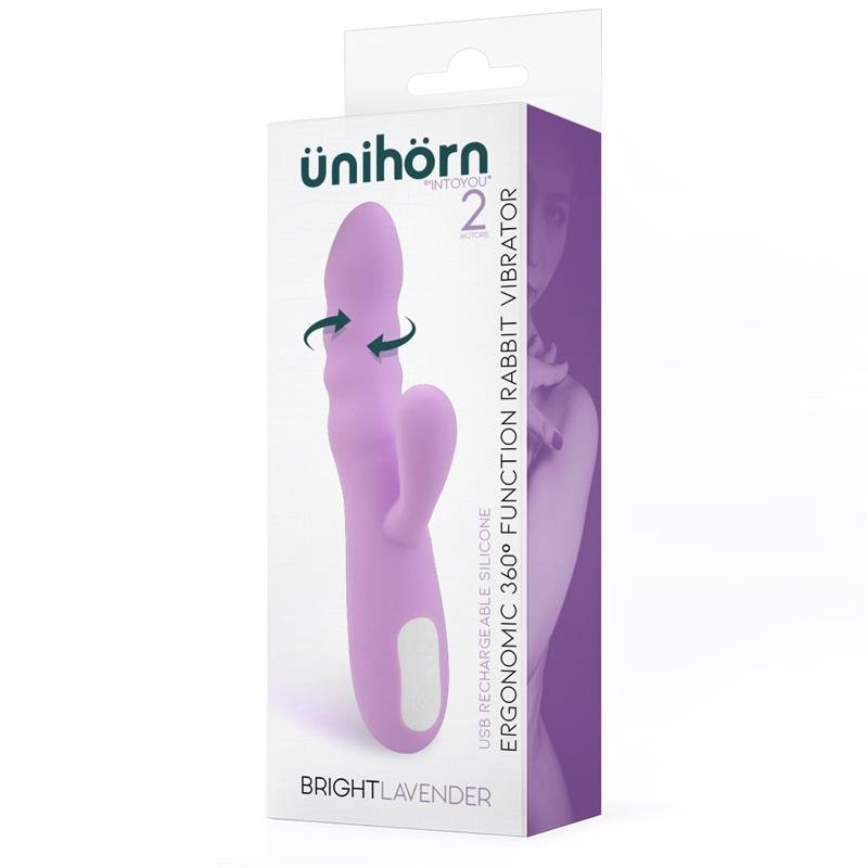 Vibratore Rabbit Rotante 360° 19 cm Brightlavender