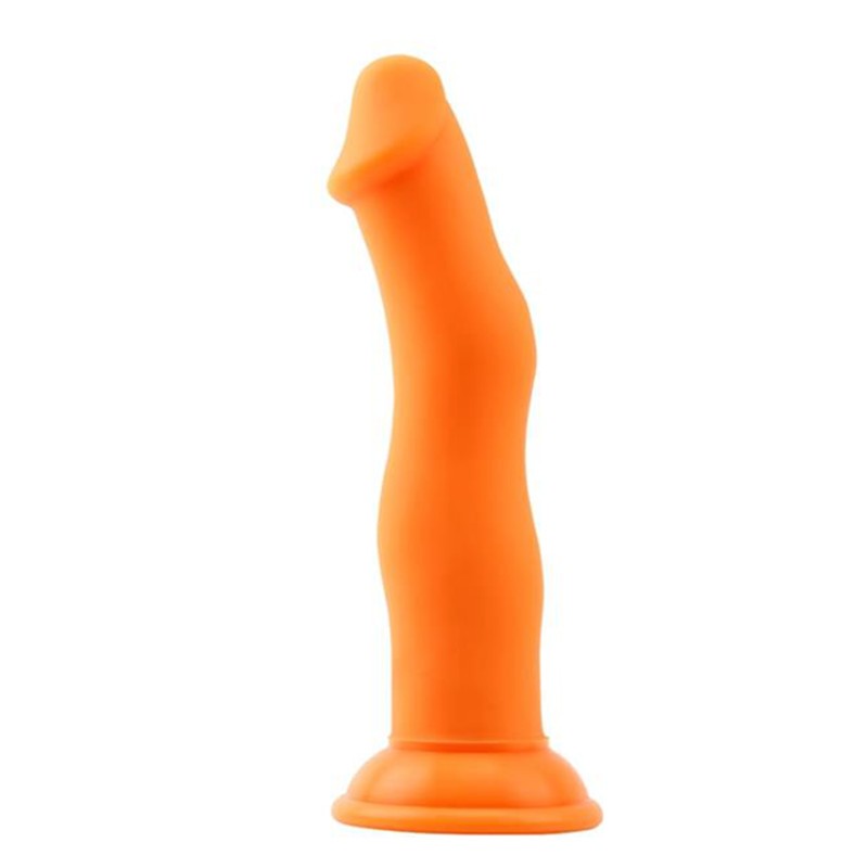 Dildo in Silicone Liquido 22 cm Jolly Arancione
