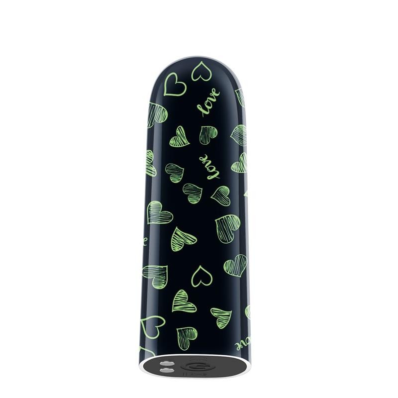 Mini Vibratore 8 cm Usb Glow Heart