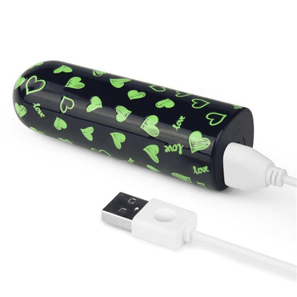 Mini Vibratore 8 cm Usb Glow Heart