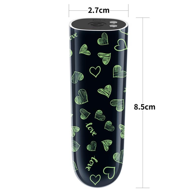 Mini Vibratore 8 cm Usb Glow Heart