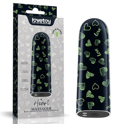Mini Vibratore 8 cm Usb Glow Heart