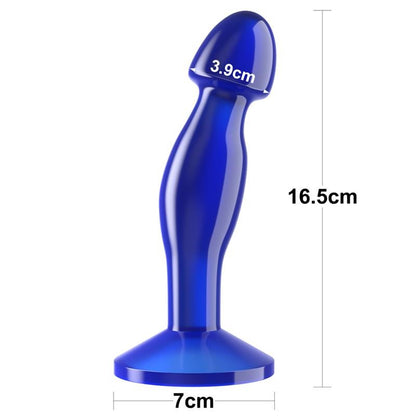 Dildo Anale Trasparente 16 cm Blu