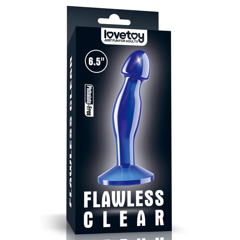 Dildo Anale Trasparente 16 cm Blu