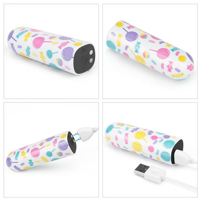 Mini Vibratore 8 cm Usb Lollipop