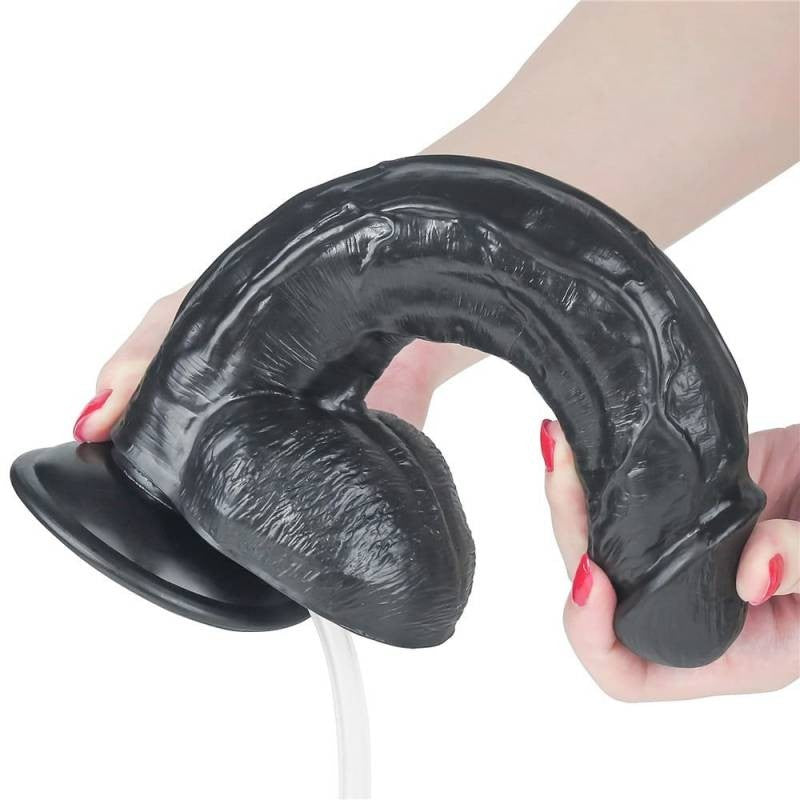 Dildo Eiaculante 25 cm Nero Squirting 10