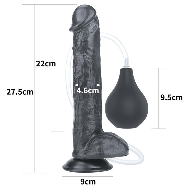 Dildo Eiaculante 27 cm Nero Squirting 11